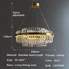 Nordic Luxury LED Crystal Chandelier Restaurant Villa Modern Minimalist Home Decoration Ceiling Light Indoor Lighting Fixtures