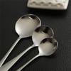 Stainless Steel Round Spoon Coffee Spoon Dessert Sugar Salt Spice Spoon Kitchen Tools