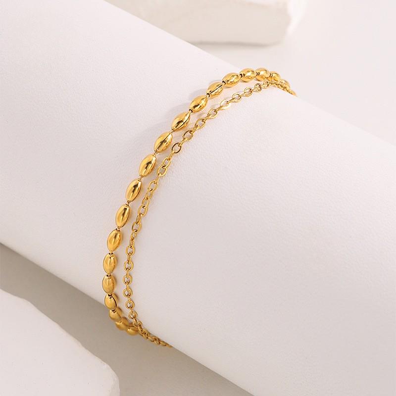Korean Fashion Titanium Steel Diamond Inlaid Women's Luxury Bracelet