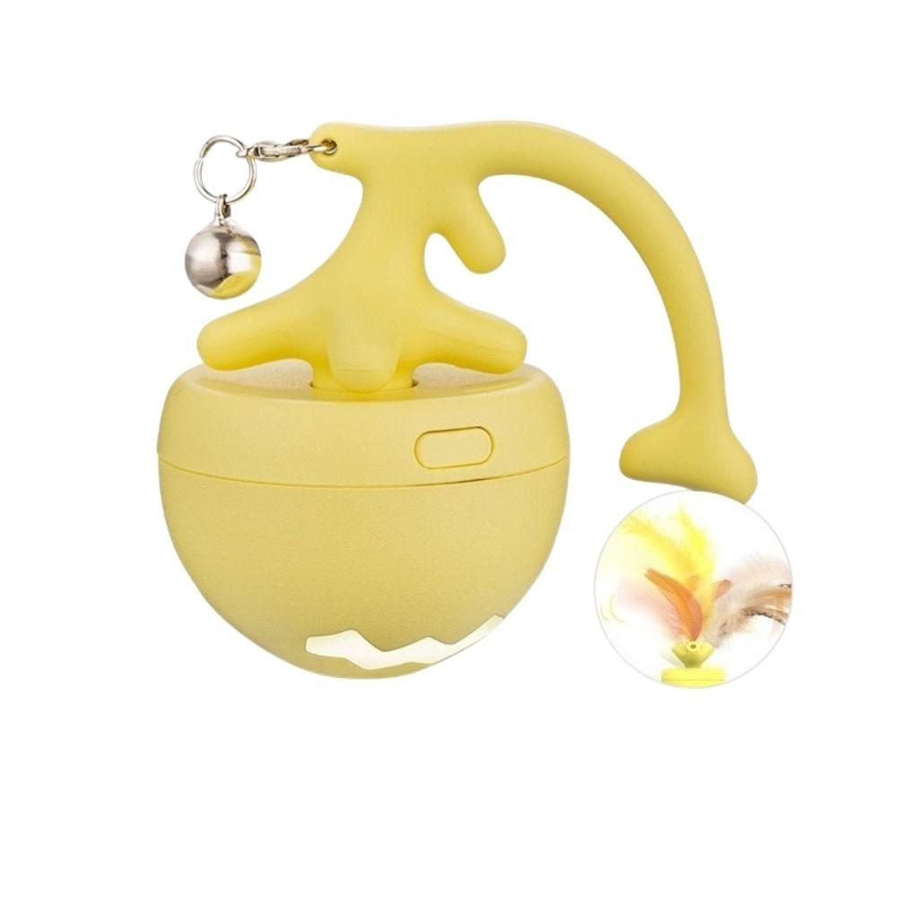 Automatic Electric Cat Teasing Toy Ball Bite Resist Motion Activate Fish Bone Spinning Ball Relieve Boredom Mouse Catching