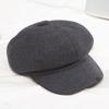 New women's autumn and winter octagonal hat trendy autumn and winter literary and versatile octagonal hat woolen octagonal hat