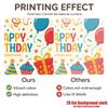 Dessert Sweet Birthday Celebration Banner, Colorful Polyester Backdrop for Party Decorations