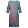 WomenV-neck Folk-custom Plus Size Print Loose  Dress Temperament Casual Waist