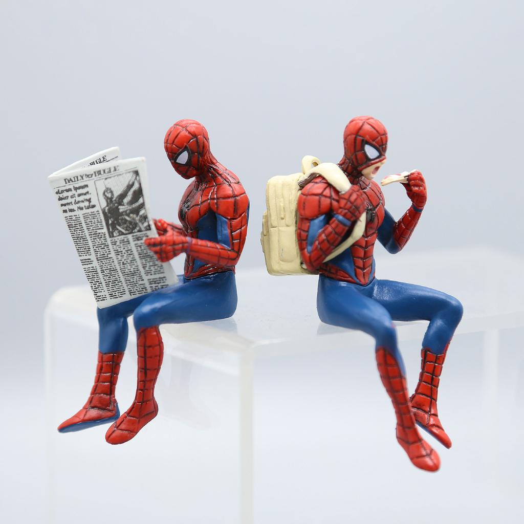 Popular New 4 Spider Man Casual Edition Peripheral Figurines Home Desktop Car Ornaments Cake Decoration Models Gifts