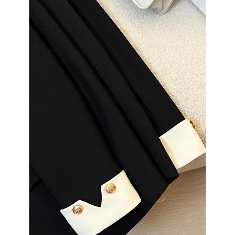 Women Design Sense Niche Loose Milk White Blazer Jacket Spring Female Korean Commuting Splicing Suit Tops Coat