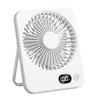 Portable Handheld Fan Mini Desktop Fan USB Rechargeable Mute Table Fan With Power Display Desktop Fan 5 Speeds Adjustment