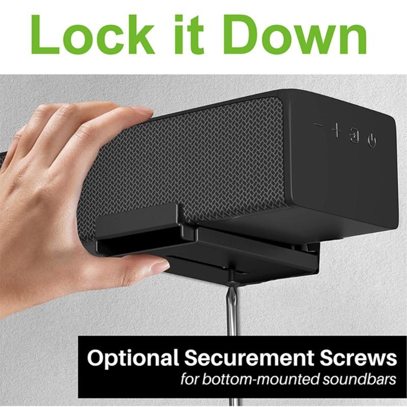 Metal Sliding Track For Home Theater Soundbar Systems Smooth Adjustable Speaker Mounting Bracket