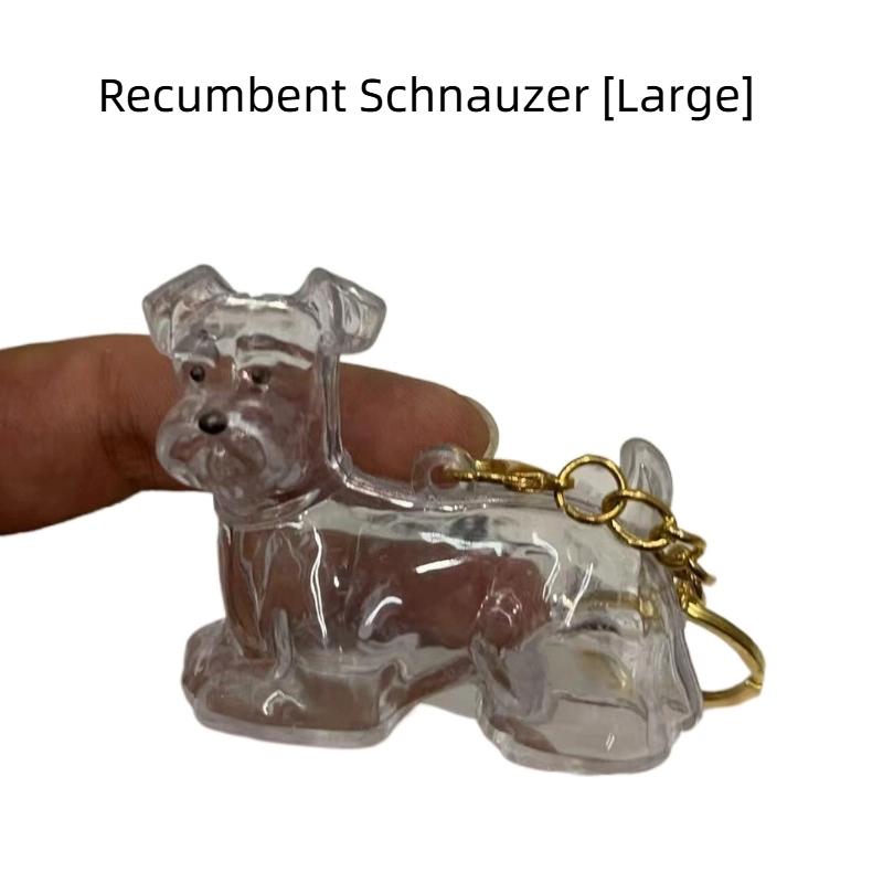 Dog Shape Pet Hair Storage Box Transparent Diy Handmade Pet Hair Keychain Backpack Decor Accessories Souvenir Collection Gift