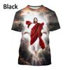 T-shirt Stampa 3D Amore di Gesù per Ogni Cristiano Moda Estiva Modello Gesù Uomo Donna Calda Manica Corta T-shirt Casual Ropa Hombre