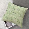 Vintage Sage Green Floral Ditsy  Square Jacquard Pillow Cover for Sofa Office Waist Cushion Cover Home Decorative Pillowcase