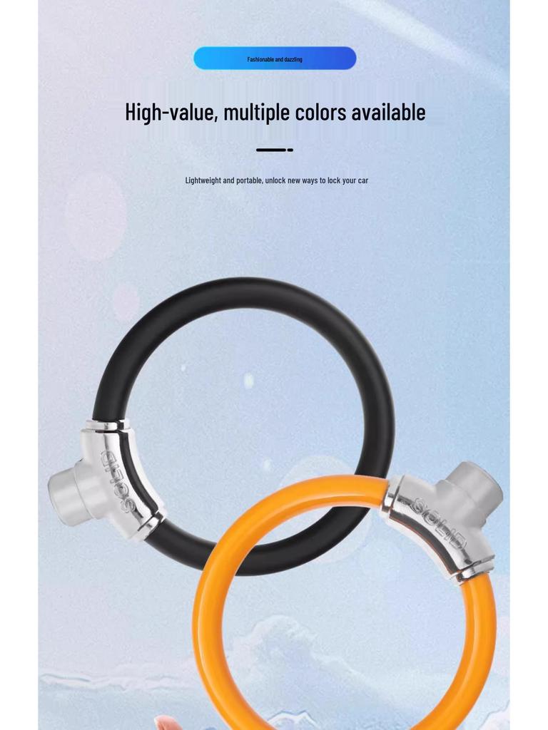 Bike Anti-Theft Ring Lock - Compact, Steel Cable for Mountain, Road & E-Bikes