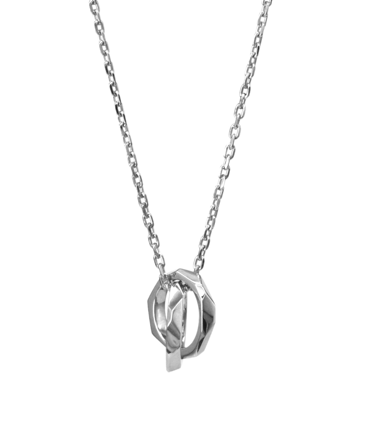 

Подарункове намисто Twin Fragment Double Ring 925 Silver 50cm [Lion Heart] Кольє/срібло