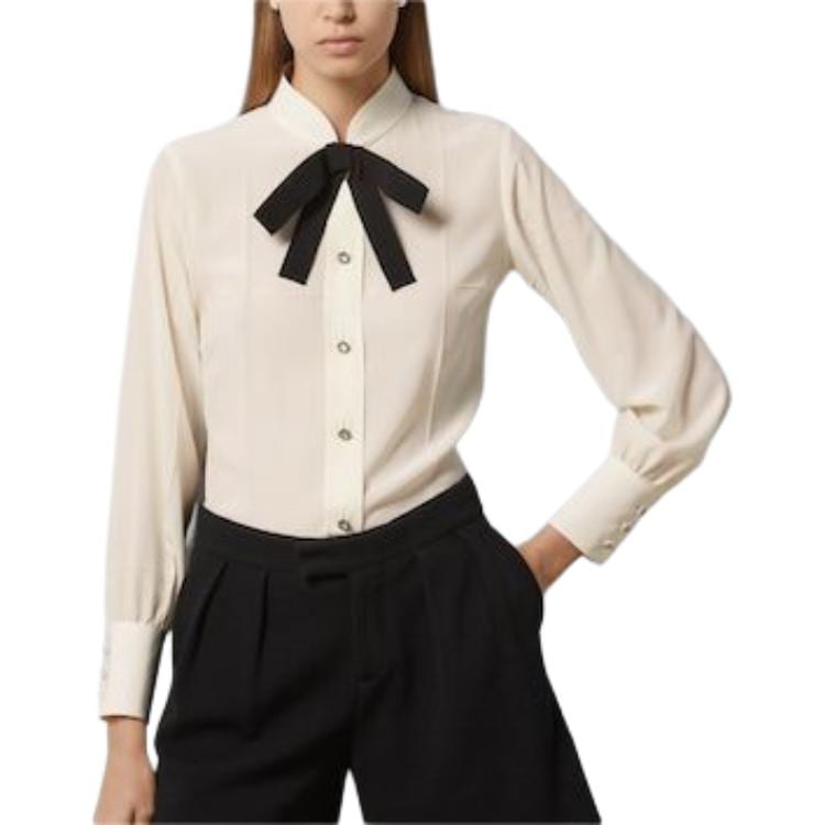 Gucci Silk Crepe De Chine Shirt Ivory 771808-ZAAOG-9136