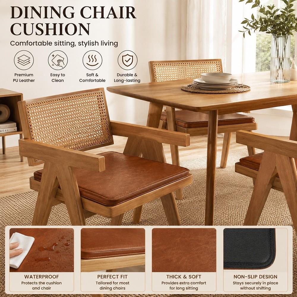 High Resilience Dining Chair Cushion 40×40cm/45×45cm Chair Seat Pad Leather Chair Pad  Home Decor