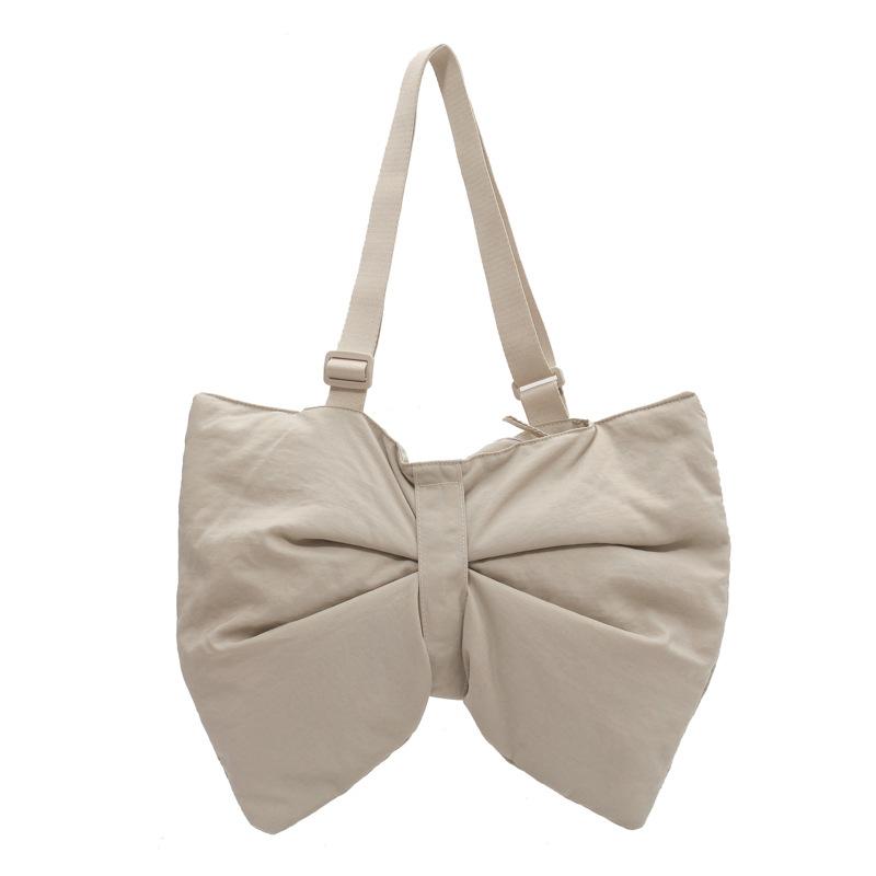 

Мягкая нейлоновая женская портативная сумка через плечо большой вместимости женская сумка для поездок на работу кросс-боди простой дизайн женская сумка-тоут сумки бежевый