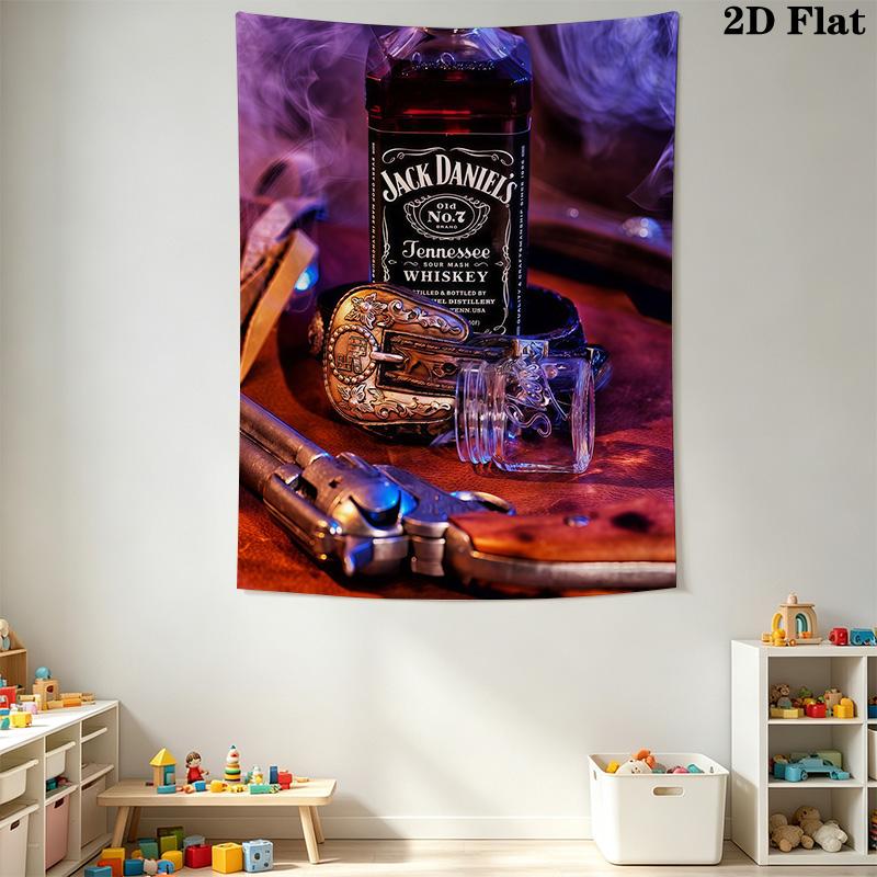Jack Daniel'S Timeless Classic Tapestry Wallmounted Background Cloth Background Wall Hanging Cloth Wall Decoration Atmospheric Background Cloth