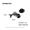Hollow Design Fish Bone Badge Stainless Steel Fish Skeleton Lapel Pin  Suit Decoration