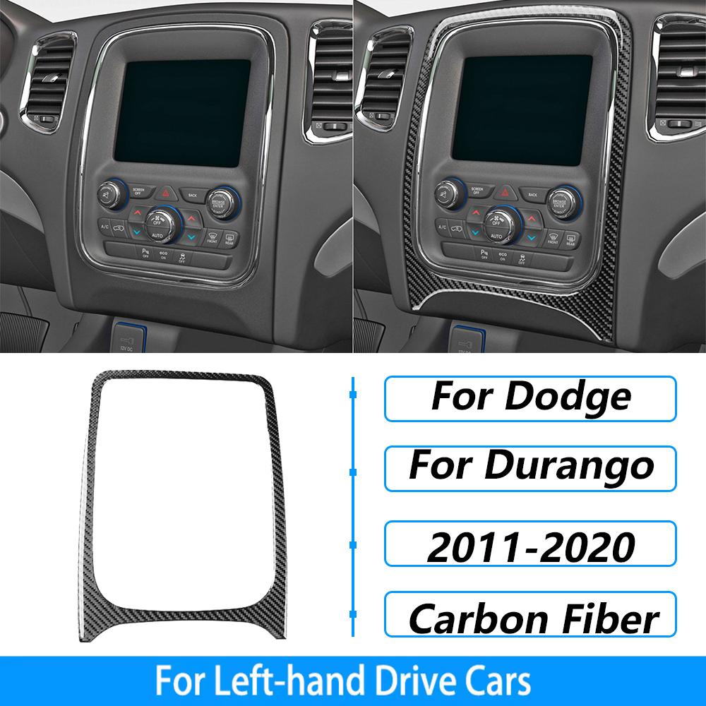 For Dodge Durango 2011-2020 Carbon Fiber Center Console Gear Shift Air Outlet AC CD Window Lift Trim Set Car Accessories Sticker