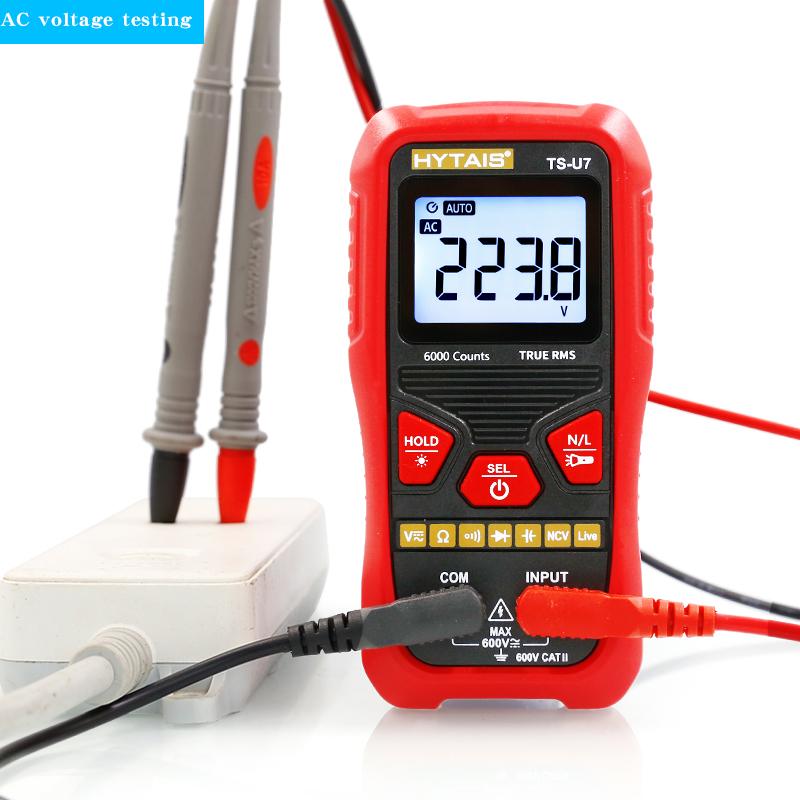 TS-U7 Fully Automatic Recognition Multimeter, Auto Recognizing Capacitors, Diodes, Mini Anti-burn Universal Meter