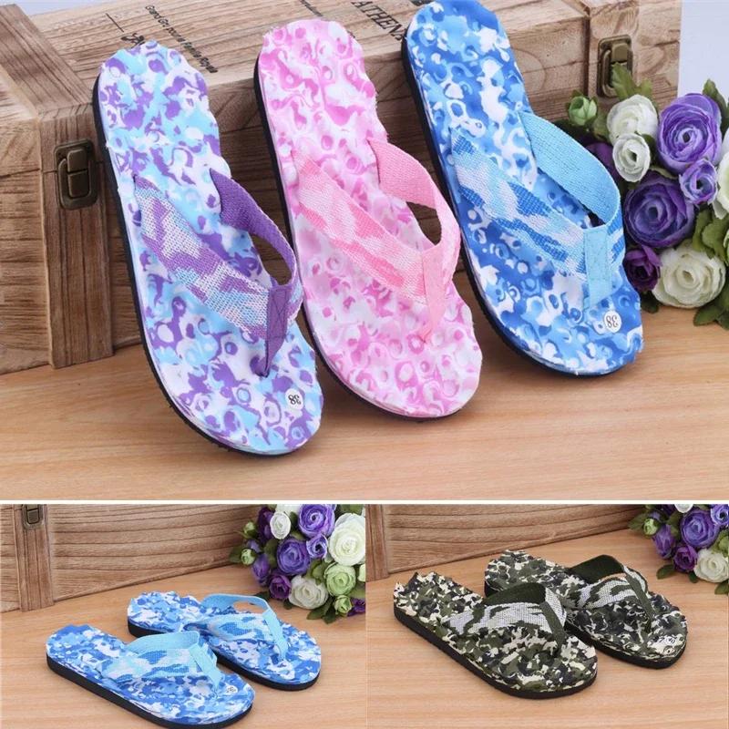 Men Flip Flops Floor Flat Shoes Indoor Summer Home Slippers Male Massage Slipper Camouflage Comfortable Zapatillas de hombre
