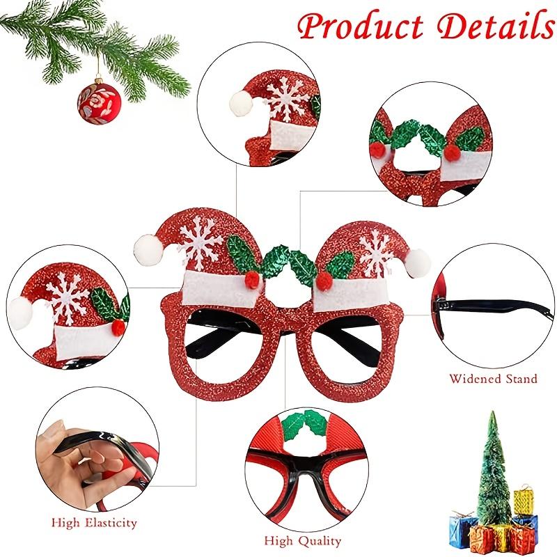 1 Stück Weihnachtsfeier Brillen, Unisex, Perfekt für Fotoautomaten-Requisiten und Dekorationen für Halloween, Weihnachtsveranstaltung & Partyzubehör
