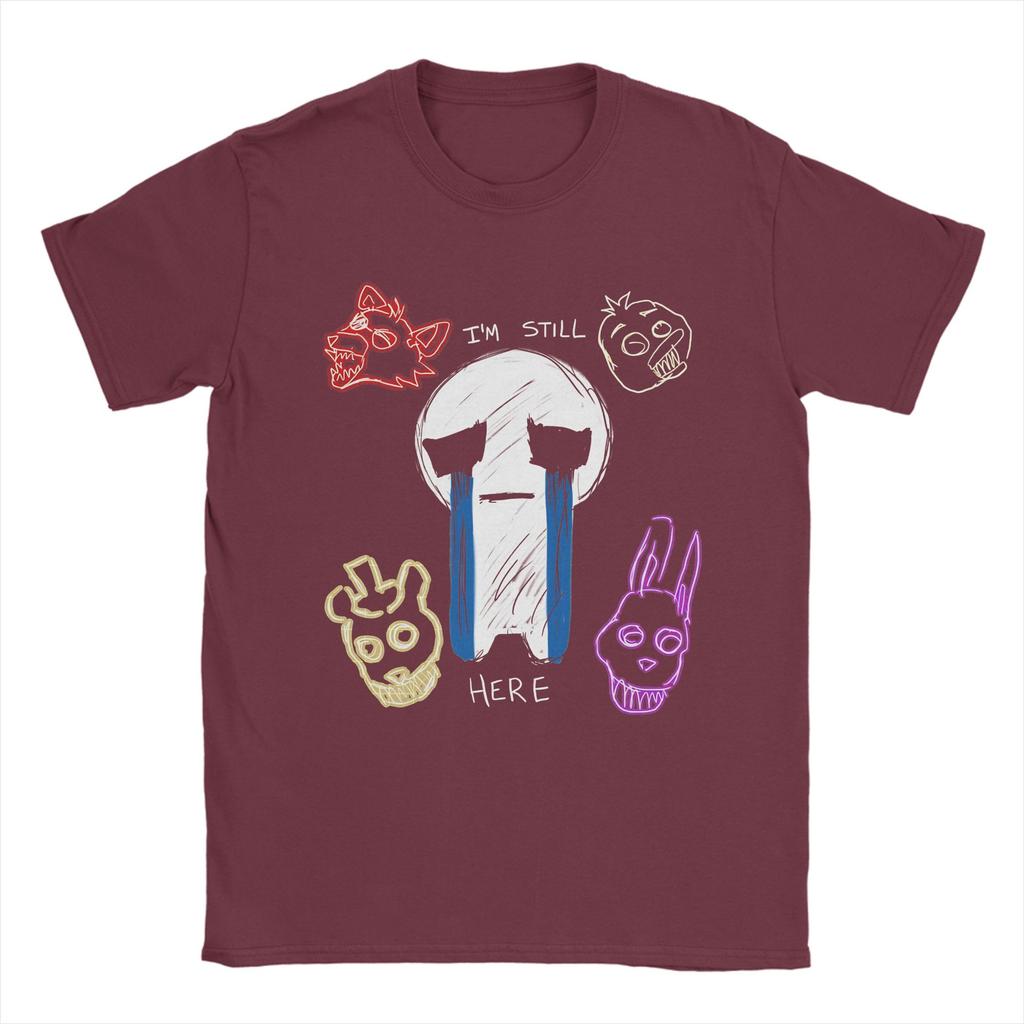 Vintage TShirt Summer Crying Child with pals Fashion TShirts FNAF At Freddys Pure Cotton Tshirt for Male Short Sleeve Top Tee