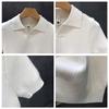 Men's High-Quality Solid Color Polo Shirt: Short Sleeve, Breathable, Casual Lapel Top for Spring, Summer, and Autumn.