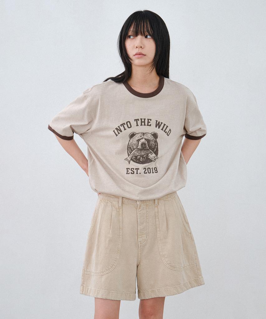HELEMENT Wild Bearinger Short Sleeve T-Shirt (Beige)