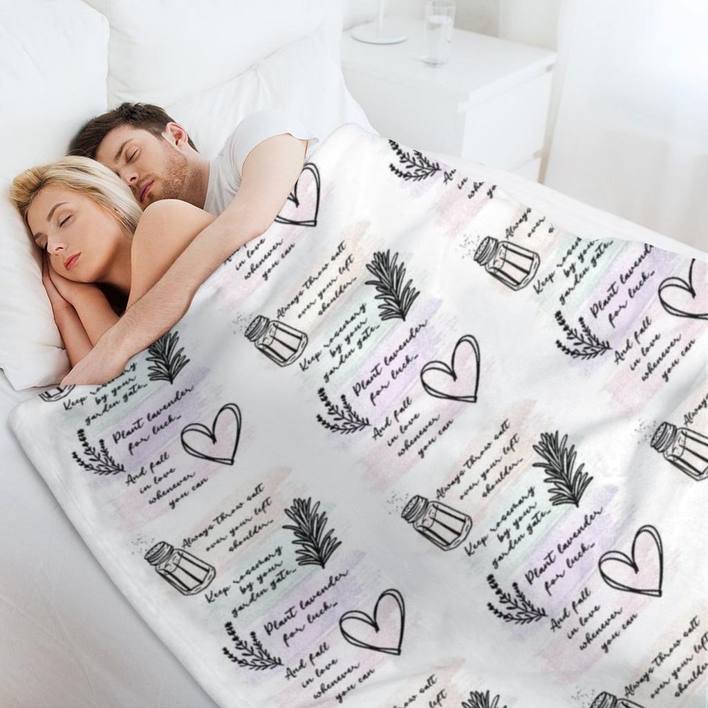 Always Throw Spilled Salt Practical Magic Inspirit Quote Throw Blanket Moving Summer Winter Beds Manga Blankets