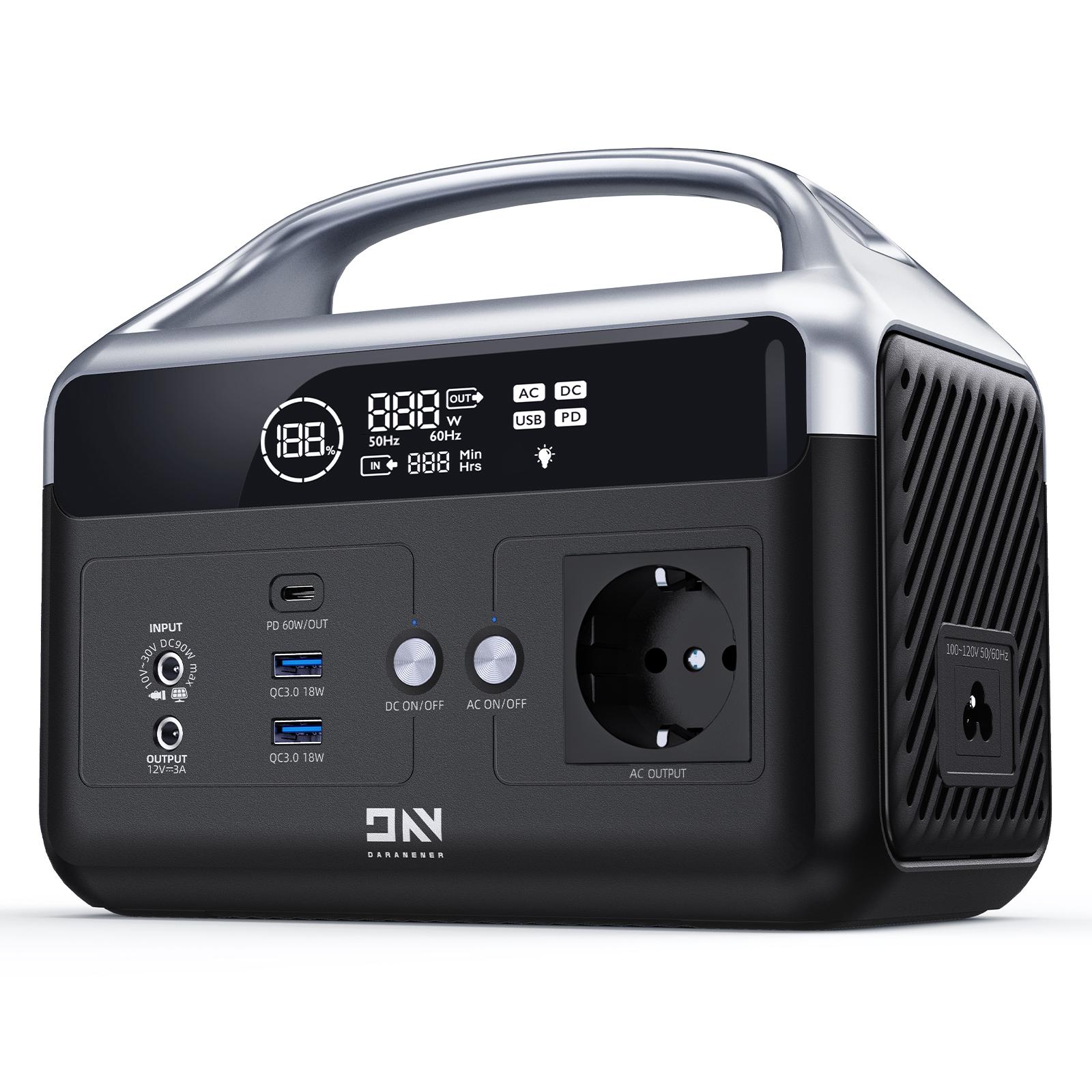 Générateur de puissance de centrale électrique 300W (Surtension 600W) Générateur solaire 179,2 Wh Chargeur de batterie externe DaranEner NEOZ