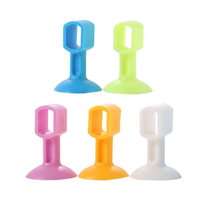 2 pezzi Nessuna collisione di pugni in silicone Porta Aspirazione Bagno Porta Tocca Gomma Fermaporta Maniglia Porta Bagno Multifunzionale Ponte Rotto Finestra Aspirazione