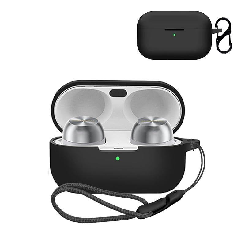 

For Technics EAH-AZ100 for case cover [NOUKAJU] wireless earphones silicon protective case (With carabiner + strap included) ) Fall prevention Scratch