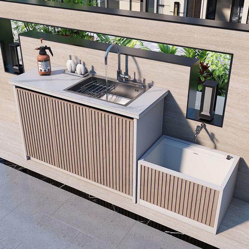 Зовнішня алюмінієва раковина та мийка для швабр в комплекті