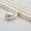 Simulated Pearl Necklaces Statement Bridal Choker Multi-Layer Pearl Necklace