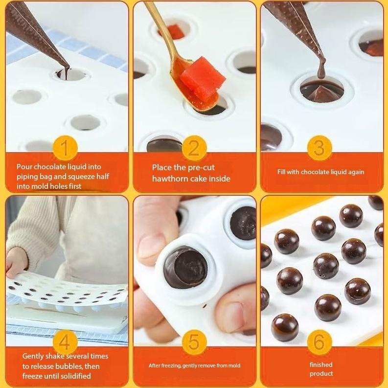 Mini Round Ball Shape Silicone Molds, Cake Decorating Tools, Chocolate Mold, Ice Cube Mold, Making Jelly Mousse Dessert Mold