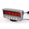 3-in-1 Multifunctional Car Clock Indoor Outdoor Thermometer Voltmeter ABS Material Clock with LCD Di