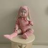 Ribbed Texture Bunny Costume Cotton Solid Baby Bodysuit Rabbit Romper Sets  Infant Girls