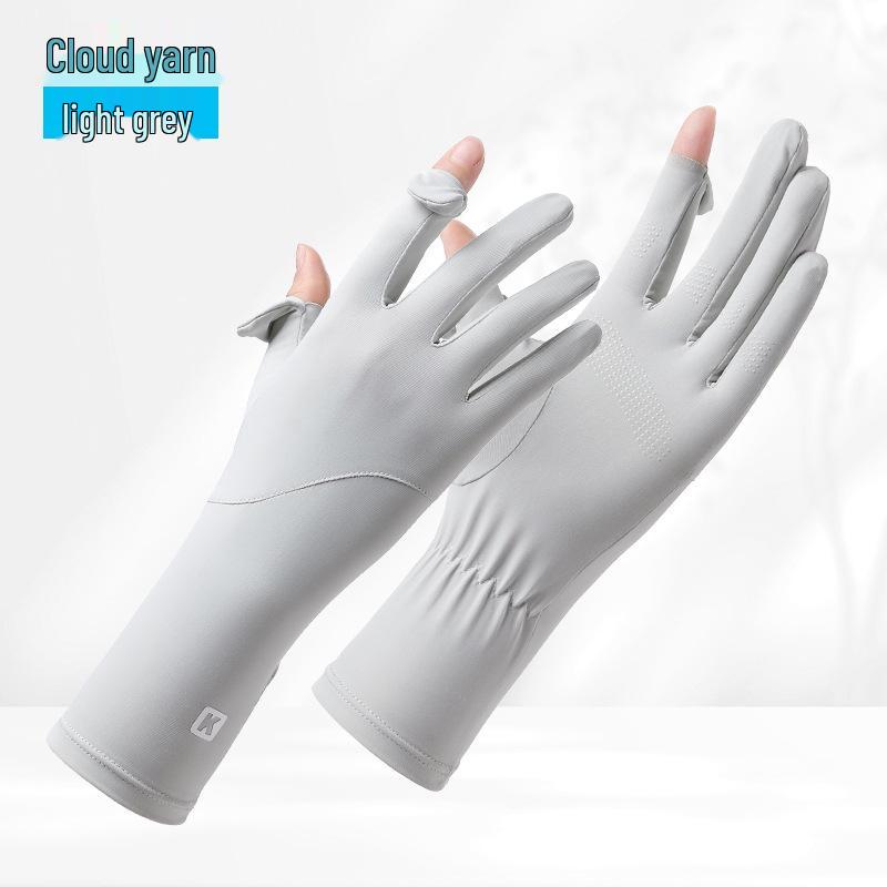 

Women s Summer Ice Silk Anti-UV Breathable Touchscreen Fingerless Driving & Cycling Gloves One Size