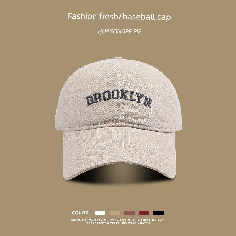

Couple Casual Small Baseball Cap for Women K-style Spring and Summer Embroider Letters All-Matching Lazy Atmosphere Peaked Cap C1948 Embroider BROO baseball cap beige M(56-58cm)