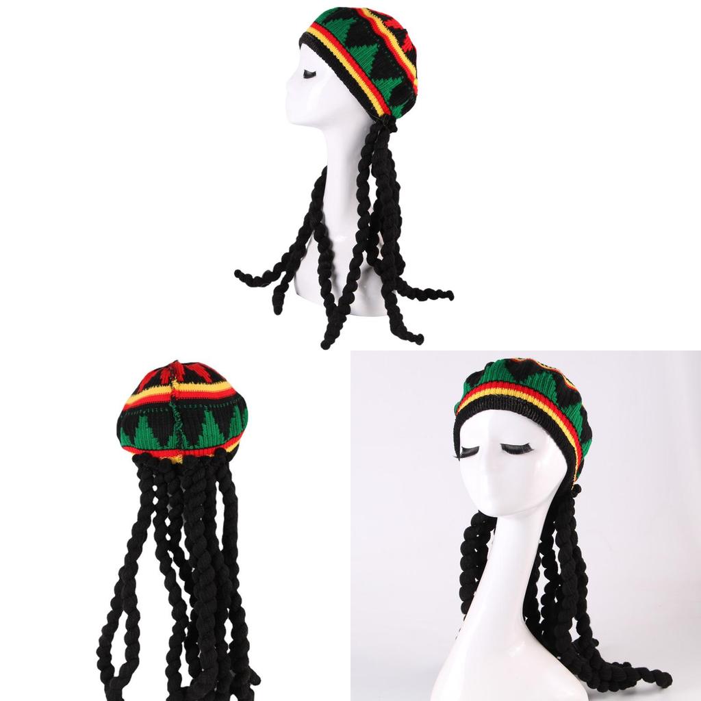 Creative Jamaican Beanie Hat With Breathable Spandex For Womens Halloween Party Accessory