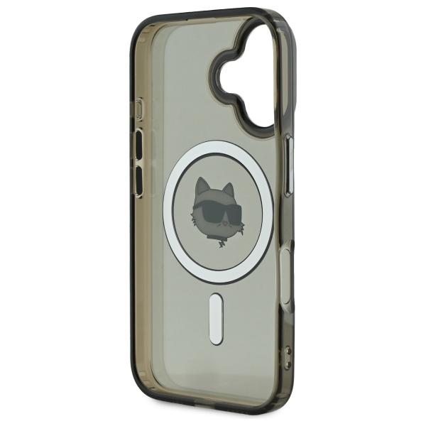 Karl Lagerfeld Klhmp16Mhlschk Iphone16 Plus 6.7 Czarny/Black Hardcase Iml Metal Choupette Head Magsafe
