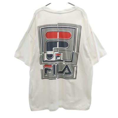 90s Made In USA Old Back Logo Short Sleeve T-shirt XL White Men's Used