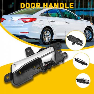 Interior Handle Fit Hyundai Door 2011-15 Sonata Chrome Passenger Front/Rear Side