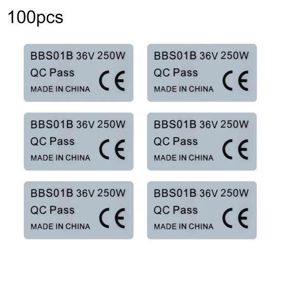 100 ks samolepek na motory kol, příslušenství, vodotěsné, snadno instalovatelné, 36V/250W 48V/750W, samolepky na elektrická kola pro Bafang