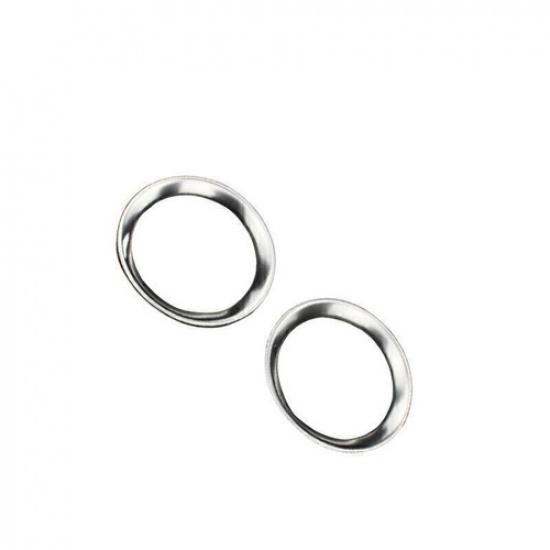 For Mazda CX-5 2017-2024 Silver Titanium A Pillar Speaker Sound Cover Trim 2PCS