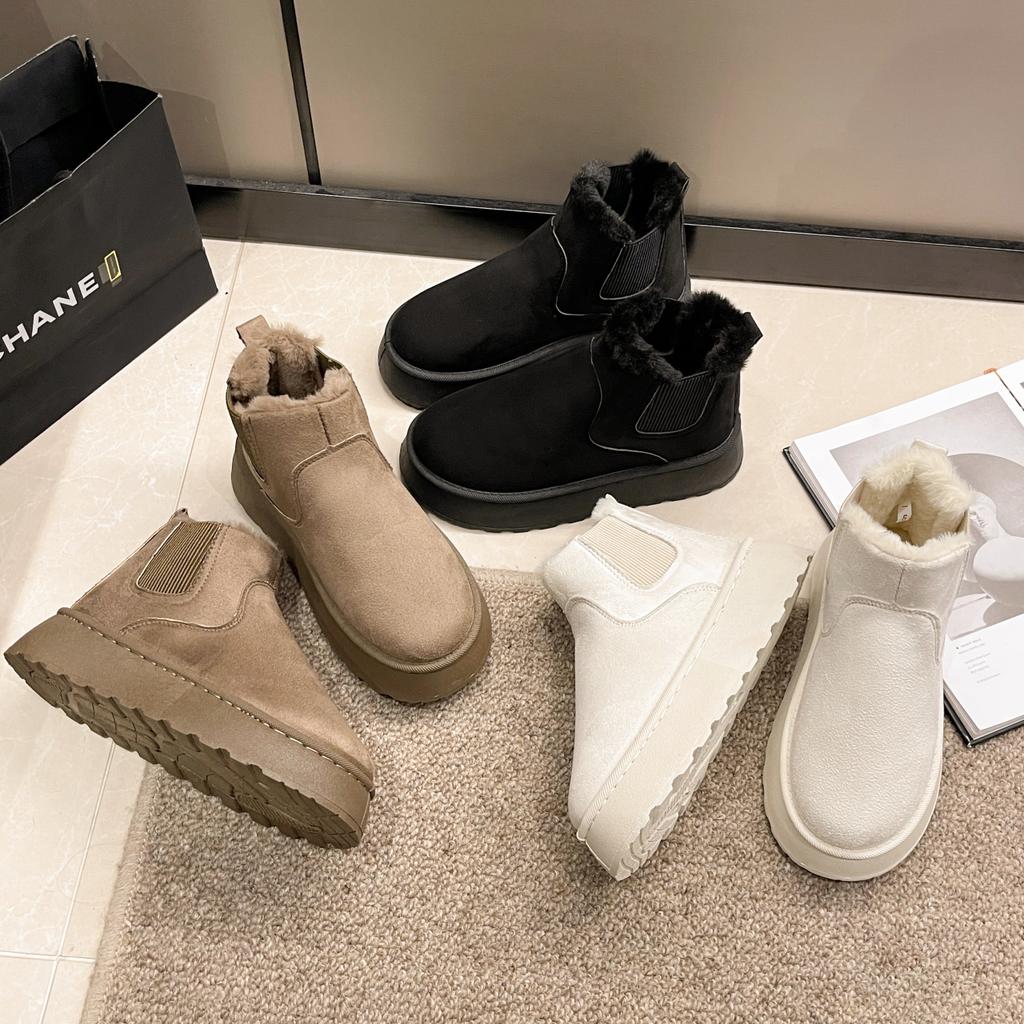 Fashion Snow Boots for Women Women's Low Shoes Flat Heel Booties Ladies Winter Footwear Boots Women Thickening Plus Velvet Warm Boots