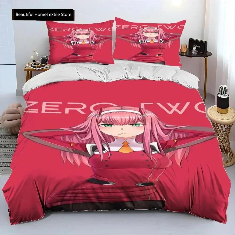 Zero Two DARLING In The FRANX Comfortable Duvet Comfortable Quilt Cover Pilowcase Beding Set Children Bedrom Decoration Home Textile