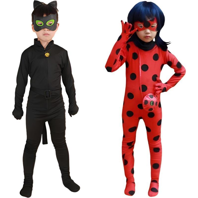 Lieveheersbeestje Reddy Kostuum Zwarte Kat Noel Halloween Lieveheersbeestje Meisje Jumpsuit