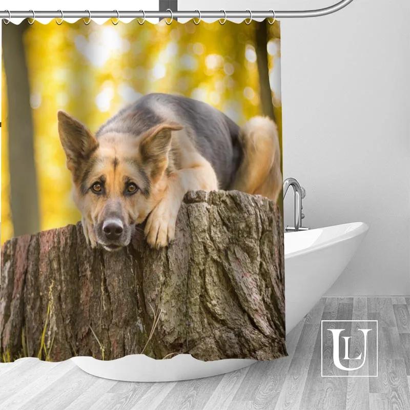 Benutzerdefinierte Deutscher Schäferhund Hund Duschvorhang MEHRERE GRÖSSEN Wasserdichtes Stoff Duschvorhang für Badezimmer Dekoration Dropshipping