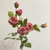 Artificial Roses Flowers for Flower Arrangement Realistic Fake Rose Branches with 4 Head Blooms And 2 Bud for Party Wedding Centerpiece Home Table